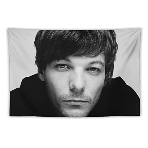 QINGRONG Louis Tomlinson Sänger-Poster, England, Polyester, Wandkunst, Wandteppich, dekorativ, Schlafzimmer, modernes Zuhause, Druck, Bild, Kunstwerke, Wandteppiche, 101,6 x 152,4 cm von QINGRONG