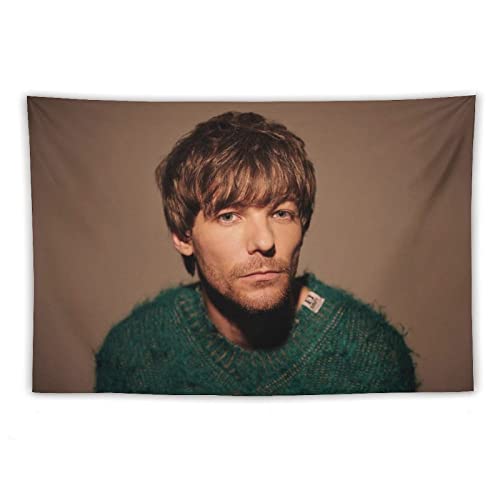 QINGRONG Louis Tomlinson Sänger-Schauspieler-Poster, Polyester, Wandkunstdrucke, Wandteppich, Geschenke, Fotobild, Malerei, Wandteppich, Raumdekoration, Heimdekoration, 101,6 x 152,4 cm von QINGRONG