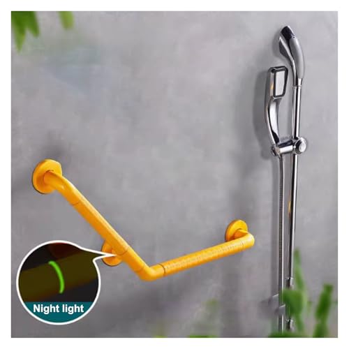 QINGYAN Haltegriff Fürs Badezimmer, Sicherheitshandlaufstütze, Haltegriffe for Behinderte Aus Edelstahl, Wandmontierte Haltegriffe for Senioren, Gelb(50x70cm) von QINGYAN