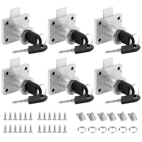 QINGYIWL 6 Sets 22mm Möbelschloss mit Schlüssel Möbelschloss kaltgewalzter Stahl Schubladenschloss mit Schlüssel für Möbelschrank Briefkasten Schublade Haushalt Büro QINGYIWL 6 Sets 22mm Möbelschloss mit Schlüssel Möbelschloss kaltgewalzter Stahl Schubladenschloss mit Schlüssel für Möbelschrank Briefkasten Schublade Haushalt Büro von QINGYIWL