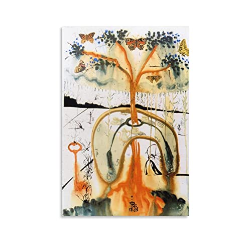 Alice im Wunderland A Mad Tea Party Salvador Dali Surrealist Poster Painting Canvas Wall Art Living Room 12x18inch(30x45cm) von QINGYUAN