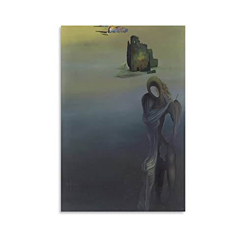 Gradiva Rediscovers The Anthropomorphe Ruins Salvador Dali Surrealist Artwork Poster Home Decor Wall Art Hanging Picture Print Decorative 16x24inch(40x60cm) von QINGYUAN