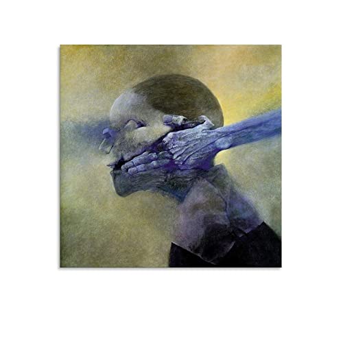 Zdzislaw Beksinski Surrealismus abstrakte Kunst Poster Leinwand Wandkunst Poster Dekorative Modern Home Print Bild Kunstwerke Poster 50 x 50 cm von QINGYUAN