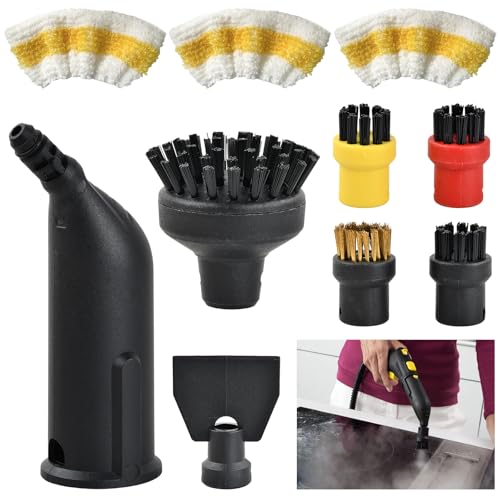 10 Teiliges Zubehörset für Kärcher Dampfreiniger SC1 SC2 SC3 SC4 SC5, Enthält Rundbürsten, Düse, Dampfmantel und Spachtel, Profi Reinigungsset zur Effektiven Reinigung von Hartnäckigem Schmutz 10 Teiliges Zubehörset für Kärcher Dampfreiniger SC1 SC2 SC3 SC4 SC5, Enthält Rundbürsten, Düse, Dampfmantel und Spachtel, Profi Reinigungsset zur Effektiven Reinigung von Hartnäckigem Schmutz von QINGZY