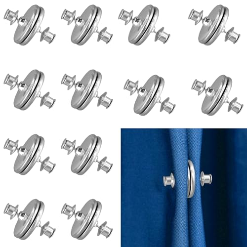 12 Paare Magnete für Vorhänge, Raffhalter Magnetisch Vorhang Verschluss Magnetknopf Magnetische Gardinenschließe Magnetischer Verschluss Gewichte Gardinen Duschvorhang Magnet Zubehör 12 Paare Magnete für Vorhänge, Raffhalter Magnetisch Vorhang Verschluss Magnetknopf Magnetische Gardinenschließe Magnetischer Verschluss Gewichte Gardinen Duschvorhang Magnet Zubehör von QINGZY