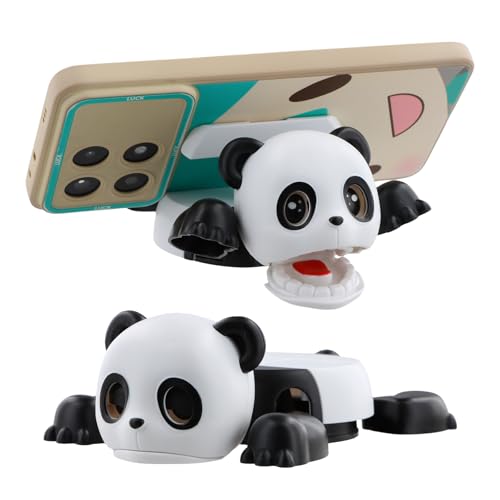 2 Stück Panda Coasters, Lustiger Panda Untersetzer mit Handy Ständer Faltbarer, Handyhalterung Klappbar, Tier Themen Untersetzer, 3D Gedruckter Panda Untersetze, Tassenuntersetzer von QINGZY