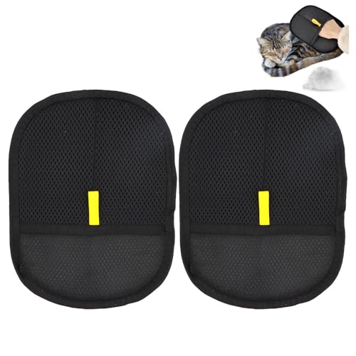 QINGZY 2 Stück Fellmagneten, Fell Magnet Handschuh Doppelseitiger- Tierhaarentferner für Katzen & Hunde, Fellpflegehandschuh, Haustier haarentferner handschuh für Kleidung Sofa von QINGZY