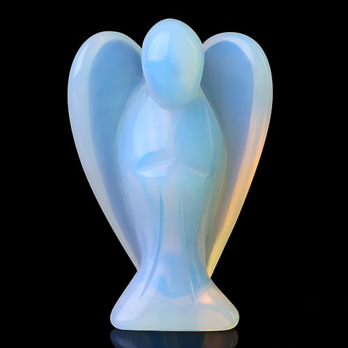 QINJIEJIE Opal Engel Figur Schutzengel Kristalle Edelsteine Heilung Kristall Wächter Engel Statue Reiki Figur Angel Geschenke von QINJIEJIE