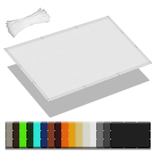 Sonnensegel 1.8 x 2.6 m Rechteckig Wasserdicht Sonnenschutz Windschutz Wasserdicht Rechteckig mit Ösen Segeltuch 4 × 1.5 M Seile für Garten Terrasse Camping Outdoor, Weiß Sonnensegel 1.8 x 2.6 m Rechteckig Wasserdicht Sonnenschutz Windschutz Wasserdicht Rechteckig mit Ösen Segeltuch 4 × 1.5 M Seile für Garten Terrasse Camping Outdoor, Weiß von QINLIGAO