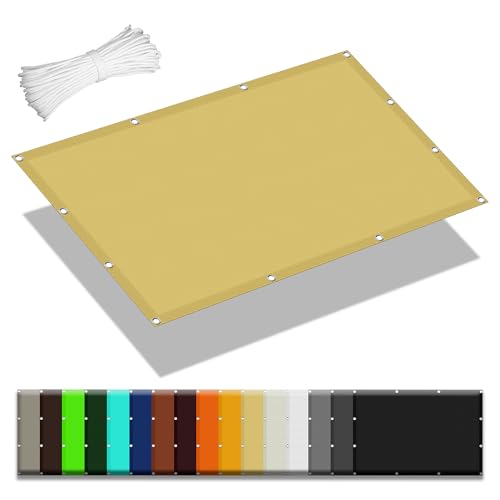 Sonnensegel 1.8 x 3 m Rechteckig Wasserdicht Sonnenschutz Windschutz Wasserdicht Rechteckig mit Ösen Segeltuch 4 × 1.5 M Seile für Garten Terrasse Camping Outdoor, Creme Farben Sonnensegel 1.8 x 3 m Rechteckig Wasserdicht Sonnenschutz Windschutz Wasserdicht Rechteckig mit Ösen Segeltuch 4 × 1.5 M Seile für Garten Terrasse Camping Outdoor, Creme Farben von QINLIGAO