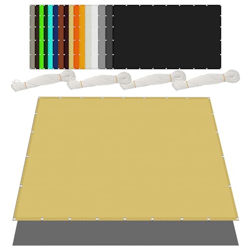 Sonnensegel Rechteckig mit Ösen 3.5 x 6.5 m Rechteckig Wasserdicht 98% UV Schutz Schattiernetz mit Ösen mit Spannseilen mit für Terrasse Balkon, Creme Farben Sonnensegel Rechteckig mit Ösen 3.5 x 6.5 m Rechteckig Wasserdicht 98% UV Schutz Schattiernetz mit Ösen mit Spannseilen mit für Terrasse Balkon, Creme Farben von QINLIGAO