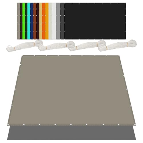 Sonnensegel Rechteckig mit Ösen 7 x 10 m Rechteckig Wasserdicht 98% UV Schutz Schattiernetz mit Ösen mit Spannseilen mit für Terrasse Balkon, Khaki Sonnensegel Rechteckig mit Ösen 7 x 10 m Rechteckig Wasserdicht 98% UV Schutz Schattiernetz mit Ösen mit Spannseilen mit für Terrasse Balkon, Khaki von QINLIGAO