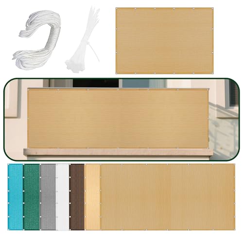 Sonnensegel Sonnenschutz Windschutz 280 x 470 cm Rechteckig Atmungsaktiv Sonnenschutz Windschutz Schattiernetz mit Spannseilen mit Ösen für Patio Hinterhof Rasengarten, Sandgelb Sonnensegel Sonnenschutz Windschutz 280 x 470 cm Rechteckig Atmungsaktiv Sonnenschutz Windschutz Schattiernetz mit Spannseilen mit Ösen für Patio Hinterhof Rasengarten, Sandgelb von QINLIGAO