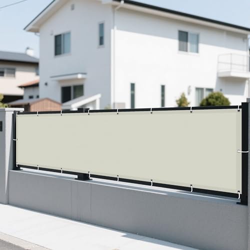 Sonnensegel Wasserfest 445 x 470 cm Rechteckig Wasserdicht 98% UV Schutz Pergola-Schattenspender Ersatz-Vordach mit Spannseilen mit Ösen für Terrasse Garten, Beige Sonnensegel Wasserfest 445 x 470 cm Rechteckig Wasserdicht 98% UV Schutz Pergola-Schattenspender Ersatz-Vordach mit Spannseilen mit Ösen für Terrasse Garten, Beige von QINLIGAO