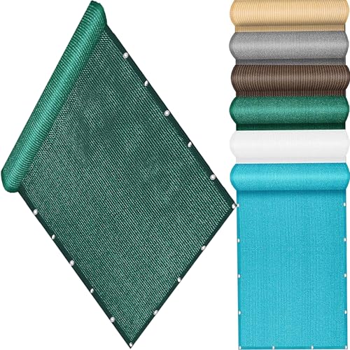 QINLIQIN Garten Sonnensegel 147 x 200 cm Balkonbespannung Sichtschutz Uv-Schutz Wind Und Wetterfest mit Ösen, Nylon Kabelbinder Und Kordel für Balkon Geländer, Dunkelgrün QINLIQIN Garten Sonnensegel 147 x 200 cm Balkonbespannung Sichtschutz Uv-Schutz Wind Und Wetterfest mit Ösen, Nylon Kabelbinder Und Kordel für Balkon Geländer, Dunkelgrün von QINLIQIN