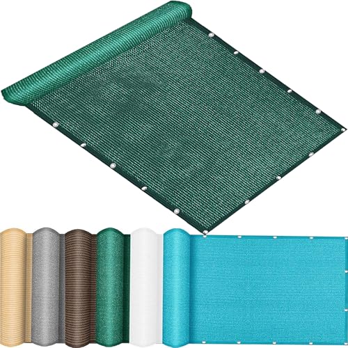 QINLIQIN Sichtschutz Zaun 100 x 105 cm Balkonbespannung Sichtschutz Windschutz Sonnenschutz mit Ösen, Nylon Kabelbinder Und Kordel für Balkon Geländer, Dunkelgrün QINLIQIN Sichtschutz Zaun 100 x 105 cm Balkonbespannung Sichtschutz Windschutz Sonnenschutz mit Ösen, Nylon Kabelbinder Und Kordel für Balkon Geländer, Dunkelgrün von QINLIQIN