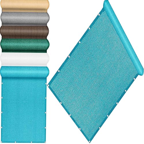 QINLIQIN Sichtschutz Zaun 70 x 118 cm Schattiernetz Tennisblende Uv-Schutz PES Wetterfester mit Ösen, Nylon Kabelbinder Und Kordel für Den Gartenzaun, Himmelblau QINLIQIN Sichtschutz Zaun 70 x 118 cm Schattiernetz Tennisblende Uv-Schutz PES Wetterfester mit Ösen, Nylon Kabelbinder Und Kordel für Den Gartenzaun, Himmelblau von QINLIQIN