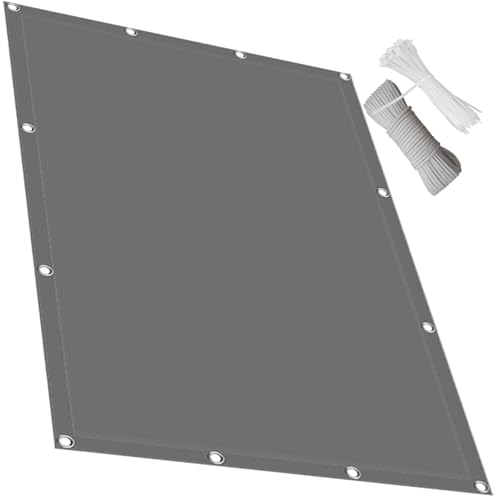 Sonnensegel Balkon Sonnenschutz 2 x 2 m UV Schutz Polyester Wasserabweisend Zaun Sonnenschutz Plane mit Ösen Und Befestigungsseile für Terrasse, Camping, Hellgrau Sonnensegel Balkon Sonnenschutz 2 x 2 m UV Schutz Polyester Wasserabweisend Zaun Sonnenschutz Plane mit Ösen Und Befestigungsseile für Terrasse, Camping, Hellgrau von QINLIQIN