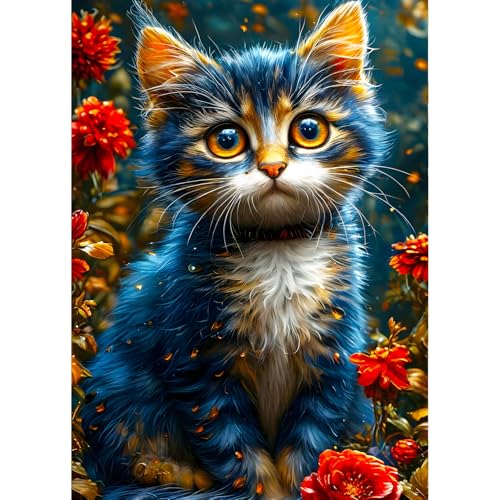 QINRUBB DIY Katze mit Großen Augen Diamant Painting Bilder Anfänger, 5D Niedliches Kätzchen Diamond Painting Erwachsene, Runder Vollbohrer Blume Diamant Kunst Kits Kreuzstich Home Wand Dekor 30x40 cm QINRUBB DIY Katze mit Großen Augen Diamant Painting Bilder Anfänger, 5D Niedliches Kätzchen Diamond Painting Erwachsene, Runder Vollbohrer Blume Diamant Kunst Kits Kreuzstich Home Wand Dekor 30x40 cm von QINRUBB