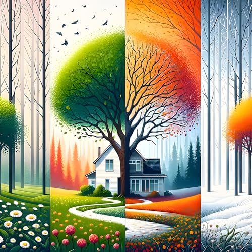 QINRUBB DIY Vier Jahreszeiten Diamond Painting Erwachsene, 5D Baum Diamant Painting Bilder Anfänger, Runder Vollbohrer Heimat Diamant Kunst Kits Kreuzstich Geschenke Home Wand Dekor 30x30 cm QINRUBB DIY Vier Jahreszeiten Diamond Painting Erwachsene, 5D Baum Diamant Painting Bilder Anfänger, Runder Vollbohrer Heimat Diamant Kunst Kits Kreuzstich Geschenke Home Wand Dekor 30x30 cm von QINRUBB