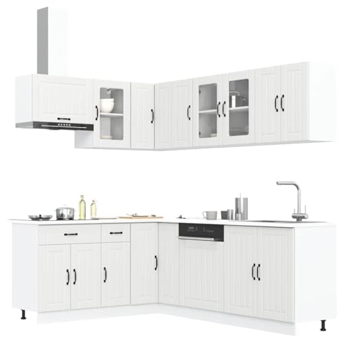 QINXIXINAIXI 11-TLG. Küchenschrank-Set Lucca Weiß Holzwerkstoff 11-teilige Küchenzeile mit Stauraum und verstellbaren Füßen für optimale Organisation QINXIXINAIXI 11-TLG. Küchenschrank-Set Lucca Weiß Holzwerkstoff 11-teilige Küchenzeile mit Stauraum und verstellbaren Füßen für optimale Organisation von QINXIXINAIXI