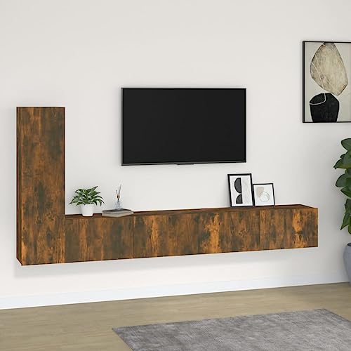 QINXIXINAIXI 3-TLG. TV-Schrank-Set Räuchereiche Holzwerkstoff Konsolentisch mit Schubladen tv ständer hängeschrank Sideboard hängend QINXIXINAIXI 3-TLG. TV-Schrank-Set Räuchereiche Holzwerkstoff Konsolentisch mit Schubladen tv ständer hängeschrank Sideboard hängend von QINXIXINAIXI