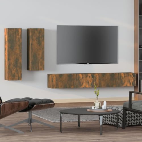 QINXIXINAIXI 4-TLG. TV-Schrank-Set Räuchereiche Holzwerkstoff Fernseher Schrank Fernsehschrank Sideboard hängend Konsolentisch mit Schubladen QINXIXINAIXI 4-TLG. TV-Schrank-Set Räuchereiche Holzwerkstoff Fernseher Schrank Fernsehschrank Sideboard hängend Konsolentisch mit Schubladen von QINXIXINAIXI