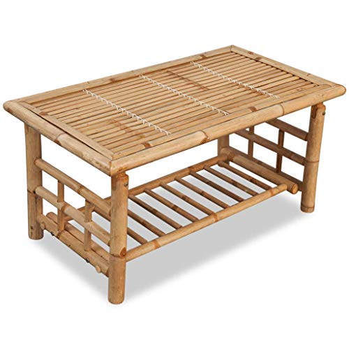 QINXIXINAIXI Bambus Couchtisch für Wohnzimmer und Terrasse, Wetterfester Gartentisch mit Tropischem Design und Einfacher Reinigung QINXIXINAIXI Bambus Couchtisch für Wohnzimmer und Terrasse, Wetterfester Gartentisch mit Tropischem Design und Einfacher Reinigung von QINXIXINAIXI