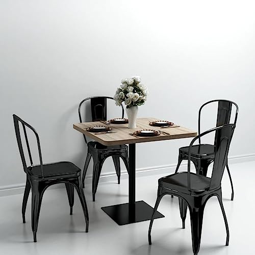 QINXIXINAIXI Bistrotisch MDF und Stahl Quadratisch Küchentisch Dinner Table für Innenraum 80x80x75 cm Eichenoptik QINXIXINAIXI Bistrotisch MDF und Stahl Quadratisch Küchentisch Dinner Table für Innenraum 80x80x75 cm Eichenoptik von QINXIXINAIXI