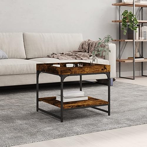 QINXIXINAIXI Eleganter Couchtisch aus Holzwerkstoff mit Metallgestell, robuster Beistelltisch mit Stauraum und feuchtigkeitsbeständiger Oberfläche für Wohnzimmer QINXIXINAIXI Eleganter Couchtisch aus Holzwerkstoff mit Metallgestell, robuster Beistelltisch mit Stauraum und feuchtigkeitsbeständiger Oberfläche für Wohnzimmer von QINXIXINAIXI