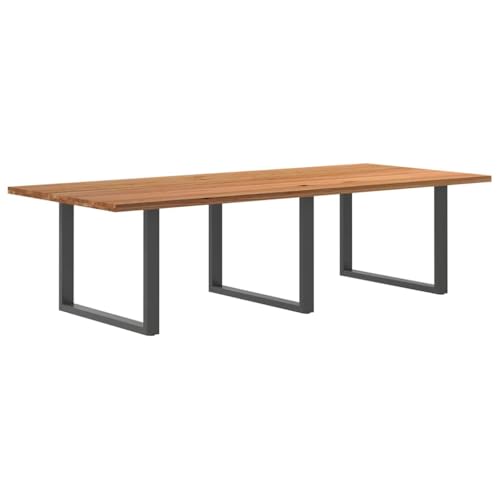 QINXIXINAIXI Esstisch Hellbraun Dinner Table Mahlzeitentisch für Restaurant 280x120x74 cm Massivholz Eiche Rechteckig von QINXIXINAIXI