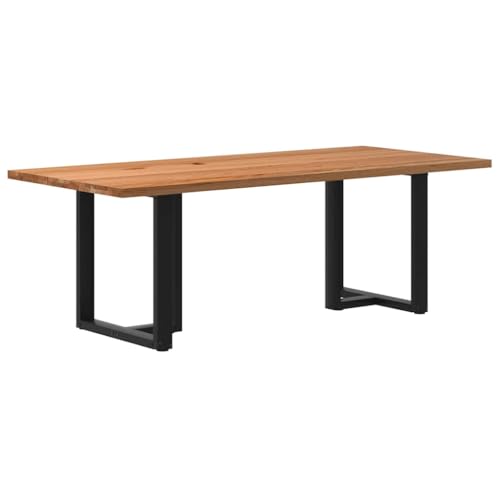 QINXIXINAIXI Esstisch Hellbraun Esszimmer Familientisch für Restaurant 220x100x74 cm Massivholz Eiche Rechteckig von QINXIXINAIXI