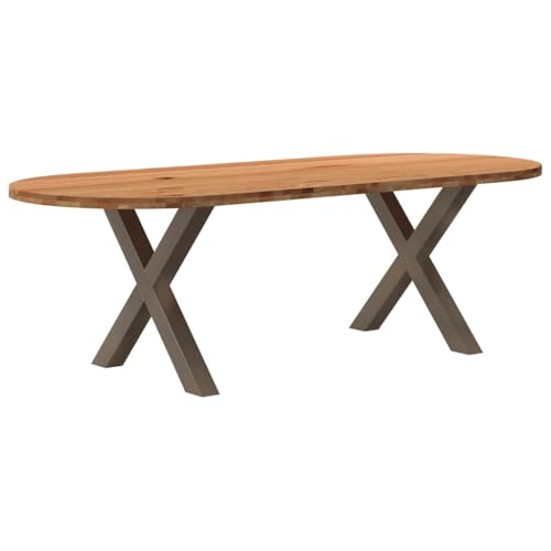QINXIXINAIXI Esstisch Hellbraun Esszimmertisch Dinner Table für Restaurant 240x100x74 cm Massivholz Eiche Oval QINXIXINAIXI Esstisch Hellbraun Esszimmertisch Dinner Table für Restaurant 240x100x74 cm Massivholz Eiche Oval von QINXIXINAIXI