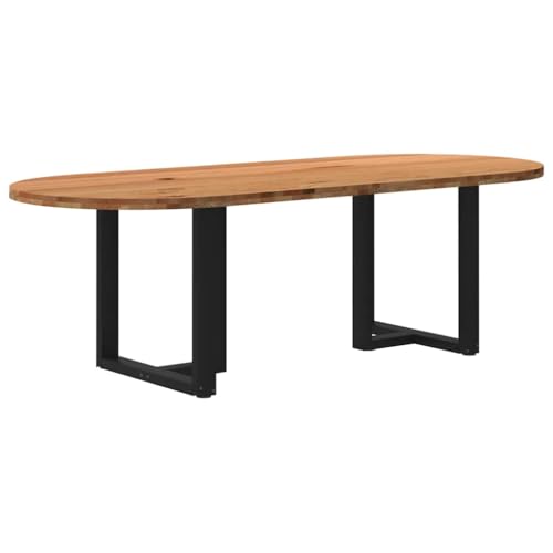QINXIXINAIXI Esstisch Hellbraun Esszimmertisch Tisch für Küche für Restaurant 240x100x74 cm Massivholz Eiche Oval QINXIXINAIXI Esstisch Hellbraun Esszimmertisch Tisch für Küche für Restaurant 240x100x74 cm Massivholz Eiche Oval von QINXIXINAIXI