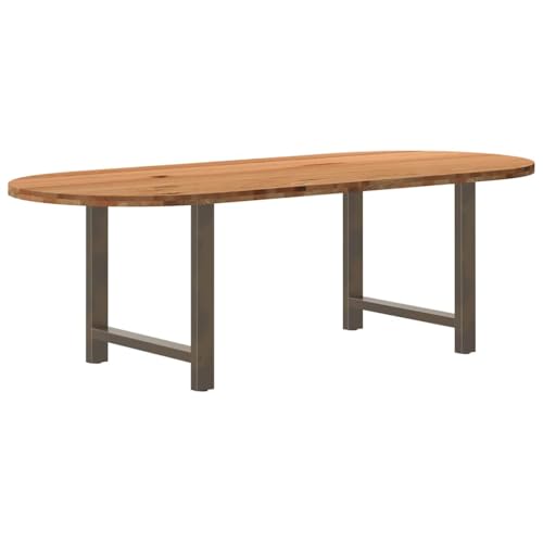 QINXIXINAIXI Esstisch Hellbraun Familientisch Küchentisch für Küche 240x100x74 cm Massivholz Eiche Oval QINXIXINAIXI Esstisch Hellbraun Familientisch Küchentisch für Küche 240x100x74 cm Massivholz Eiche Oval von QINXIXINAIXI