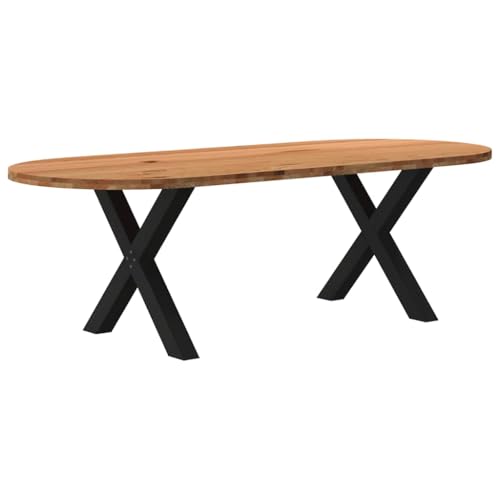 QINXIXINAIXI Esstisch Hellbraun Familientisch Tisch für Küche für Innenraum 240x100x74 cm Massivholz Eiche Oval QINXIXINAIXI Esstisch Hellbraun Familientisch Tisch für Küche für Innenraum 240x100x74 cm Massivholz Eiche Oval von QINXIXINAIXI