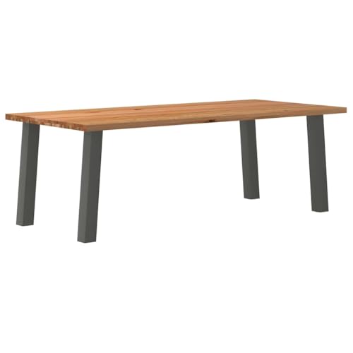 QINXIXINAIXI Esstisch Hellbraun Küchentisch Pflegeleichter Tisch für Innenraum 220x100x74 cm Massivholz Eiche Rechteckig QINXIXINAIXI Esstisch Hellbraun Küchentisch Pflegeleichter Tisch für Innenraum 220x100x74 cm Massivholz Eiche Rechteckig von QINXIXINAIXI