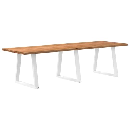 QINXIXINAIXI Esstisch Hellbraun Massiver Esstisch Küchentisch für Innenraum 280x90x74 cm Massivholz Eiche Rechteckig von QINXIXINAIXI