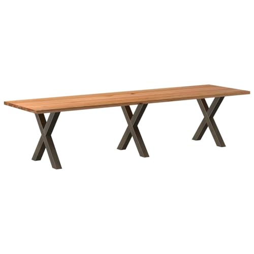 QINXIXINAIXI Esstisch Hellbraun Pflegeleichter Tisch Familientisch für Küche 320x90x74 cm Massivholz Eiche Rechteckig von QINXIXINAIXI