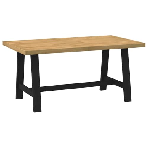 QINXIXINAIXI Esstisch NOAIN A-Form-Beine Tafel Speisetisch für Innenraum 160x90x75 cm Massivholz Kiefer QINXIXINAIXI Esstisch NOAIN A-Form-Beine Tafel Speisetisch für Innenraum 160x90x75 cm Massivholz Kiefer von QINXIXINAIXI