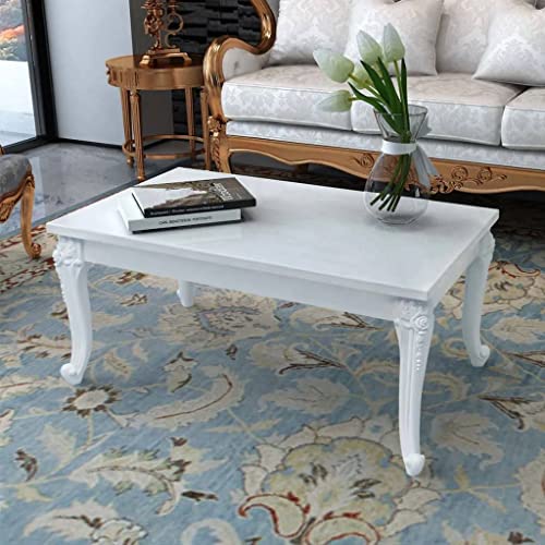 QINXIXINAIXI Hochglänzender Couchtisch mit klassischem Design, Beistelltisch aus MDF mit stabilen Kunststoffbeinen, leicht zu reinigen und pflegeleicht QINXIXINAIXI Hochglänzender Couchtisch mit klassischem Design, Beistelltisch aus MDF mit stabilen Kunststoffbeinen, leicht zu reinigen und pflegeleicht von QINXIXINAIXI