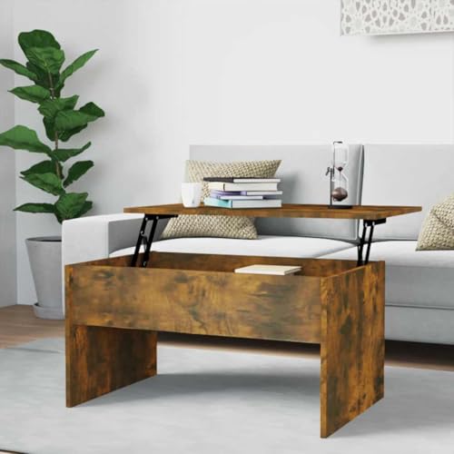 QINXIXINAIXI Höhenverstellbarer Couchtisch mit Stauraum, Esstisch und Computertisch aus Holzwerkstoff fürs Wohnzimmer QINXIXINAIXI Höhenverstellbarer Couchtisch mit Stauraum, Esstisch und Computertisch aus Holzwerkstoff fürs Wohnzimmer von QINXIXINAIXI