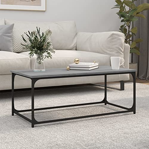 QINXIXINAIXI Klassischer Couchtisch aus Holz mit Eisenrahmen - Robuster Wohnzimmertisch mit praktischer Tischplatte für Getränke und Deko QINXIXINAIXI Klassischer Couchtisch aus Holz mit Eisenrahmen - Robuster Wohnzimmertisch mit praktischer Tischplatte für Getränke und Deko von QINXIXINAIXI
