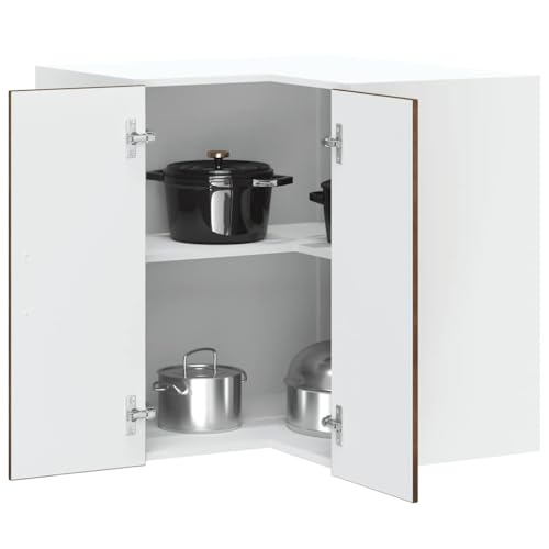 QINXIXINAIXI Küchen-Eckhängeschrank Kalmar Räuchereiche Holzwerkstoff Ofenunterschrank mit Stauraum, verstellbaren Füßen und platzsparendem Design QINXIXINAIXI Küchen-Eckhängeschrank Kalmar Räuchereiche Holzwerkstoff Ofenunterschrank mit Stauraum, verstellbaren Füßen und platzsparendem Design von QINXIXINAIXI