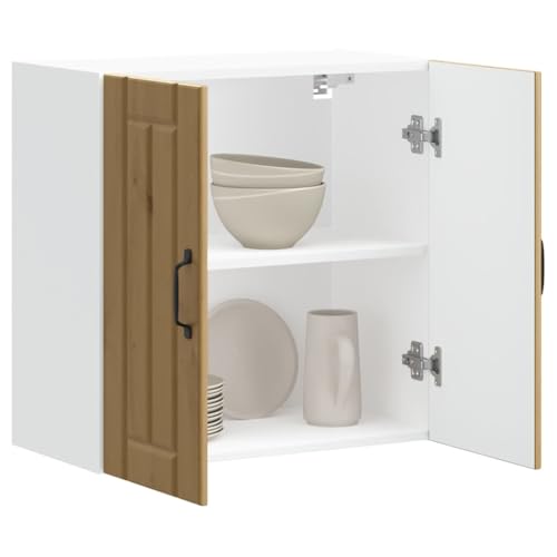QINXIXINAIXI Küchen-Hängeschrank Lucca Artisan-Eiche Holzwerkstoff Ofenunterschrank mit großem Stauraum und verstellbaren Füßen für Küche von QINXIXINAIXI