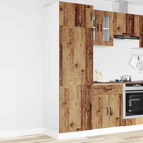 QINXIXINAIXI Küchenschrank Kalmar Altholz-Optik Holzwerkstoff Ofenunterschrank mit Stauraum, verstellbaren Füßen und platzsparendem Design QINXIXINAIXI Küchenschrank Kalmar Altholz-Optik Holzwerkstoff Ofenunterschrank mit Stauraum, verstellbaren Füßen und platzsparendem Design von QINXIXINAIXI