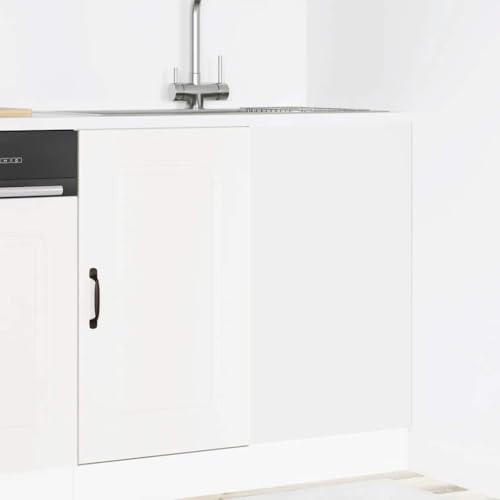 QINXIXINAIXI Küchenunterschrank Kalmar Weiß Holzwerkstoff Ofenunterschrank mit Stauraum, verstellbaren Füßen und platzsparendem Design von QINXIXINAIXI