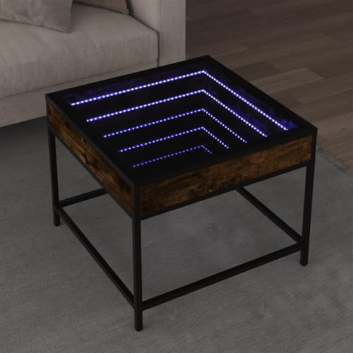 QINXIXINAIXI LED Infinity Spiegel Couchtisch mit RGB Beleuchtung, Beistelltisch Kaffeetisch aus Holzwerkstoff und Metallfüßen für Wohnzimmer Schlafzimmer QINXIXINAIXI LED Infinity Spiegel Couchtisch mit RGB Beleuchtung, Beistelltisch Kaffeetisch aus Holzwerkstoff und Metallfüßen für Wohnzimmer Schlafzimmer von QINXIXINAIXI