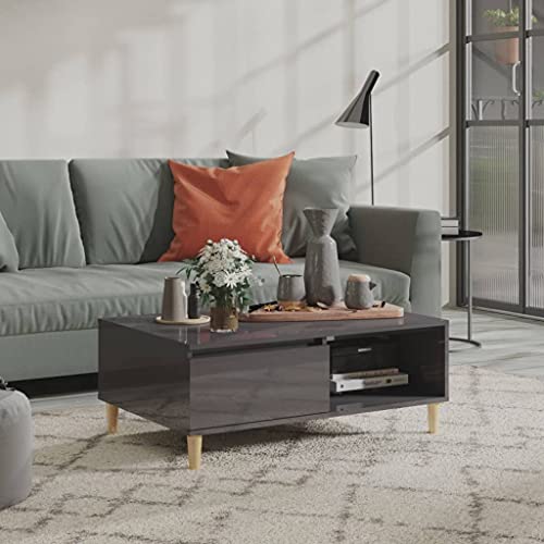 QINXIXINAIXI Moderner Couchtisch aus Holzwerkstoff mit Stauraum, Stabiler Tischplatte und pflegeleichter Oberfläche für Wohnzimmer und Essbereich von QINXIXINAIXI