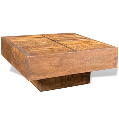 QINXIXINAIXI Retro Couchtisch aus Mangoholz - Quadratischer Beistelltisch mit Antik-Design, stabil und langlebig, bereits montiert QINXIXINAIXI Retro Couchtisch aus Mangoholz - Quadratischer Beistelltisch mit Antik-Design, stabil und langlebig, bereits montiert von QINXIXINAIXI
